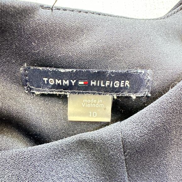 Tommy Hilfiger Dress Womens size 10 Blue Mod Retro Style Preppy‎ Officecore - Picture 2 of 9